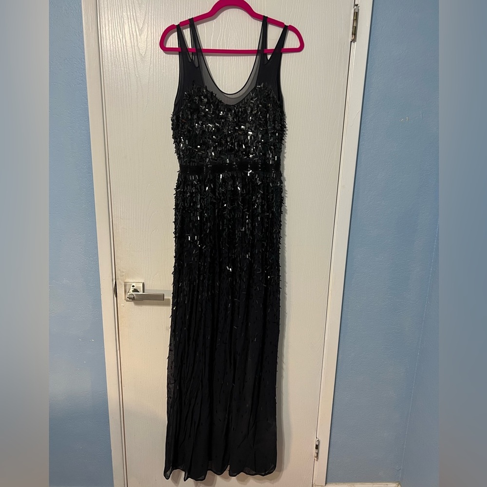 French Connection Navy Sequin Gown